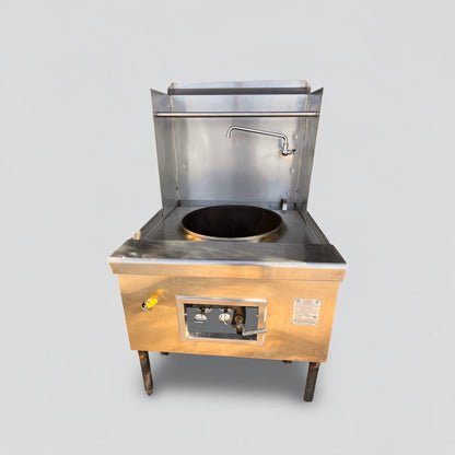 Prime Condition – ABC Restaurant Equipment ABC-1 – Natural Gas Chinese Wok Range – 1-Hole Stainless Steel Wok Station – 100,000–110,000 BTU - Fully Tested & Operational!