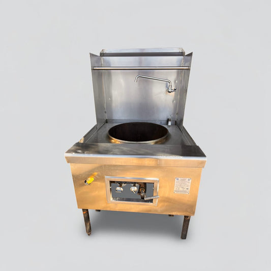 Prime Condition – ABC Restaurant Equipment ABC-1 – Natural Gas Chinese Wok Range – 1-Hole Stainless Steel Wok Station – 100,000–110,000 BTU - Fully Tested & Operational!