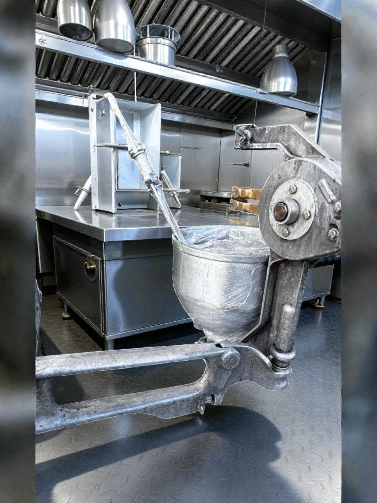 Excellent Condition – Lucks G1826 – Commercial Natural Gas Donut Fryer – Open Kettle Fryer with Donut Screen & Manual Depositor – Stainless Steel – 60,000 BTU – Fully Tested & Operational!