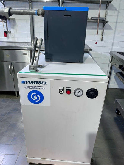 Superior Condition – Powerex Oil-Less Scroll Air Compressor w/ SPX Hankison Air Dryer – 115V – Fully Tested & Working!