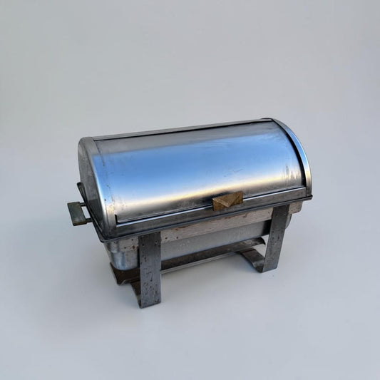 Superb Condition – Commercial Full-Size Rectangular Roll-Top Chafing Dish – 8 Qt. Stainless Steel Buffet Food Warmer – Removable Food Pan – Fully Inspected & Ready for Service!