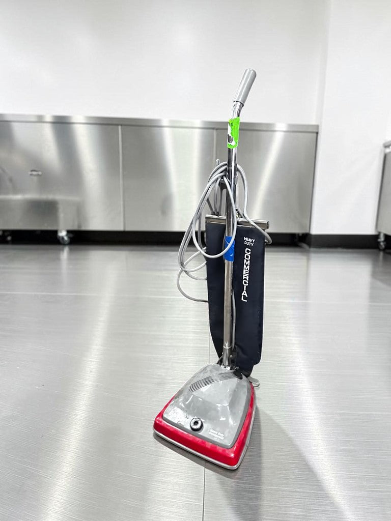High-Quality Condition – Sanitaire TRADITION Heavy-Duty Commercial Upright Vacuum – 12" Cleaning Path – Shake-Out Bag – Chrome Hood – Fully Tested & Operational!