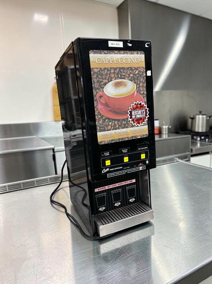 Outstanding Condition – Curtis Cafe Series Primo PC-3D-10-01 3 Station Cappuccino Machine – 3 Hoppers – 120V – Fully Tested & Operational!