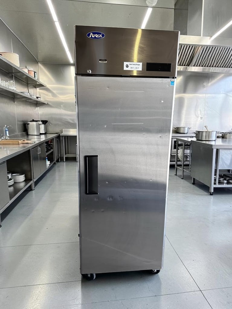 Pristine Condition – Atosa MBF8004GR – 28 3/4" One-Section Solid-Door Reach-In Refrigerator – 21.4 Cu. Ft. – ENERGY STAR® – 115V – Fully Tested & Operational!