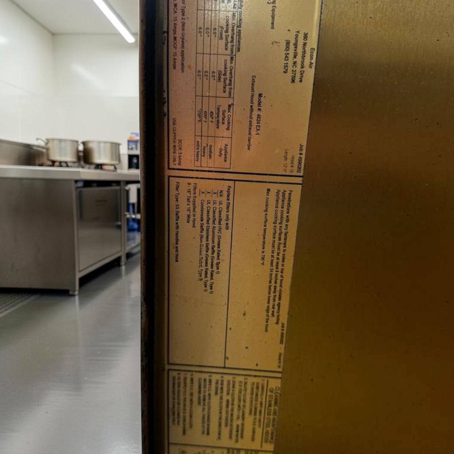 High-Grade Condition – Commercial Stainless Steel Exhaust Hood – Wall Mount Kitchen Hood – Heavy Duty Ventilation System – Fully Functional & Ready for Installation!