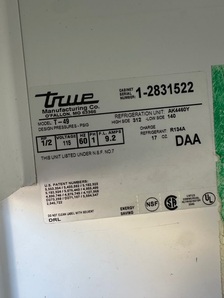Elite Condition – True T-49 – 54 1/8" Two-Section Reach-In Refrigerator – 2 Solid Doors – R134A – 115V – Fully Tested & Operational!