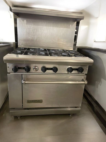 Excellent Condition – American Range Commercial 6-Burner Gas Range w/ Oven – Fully Tested & Working!