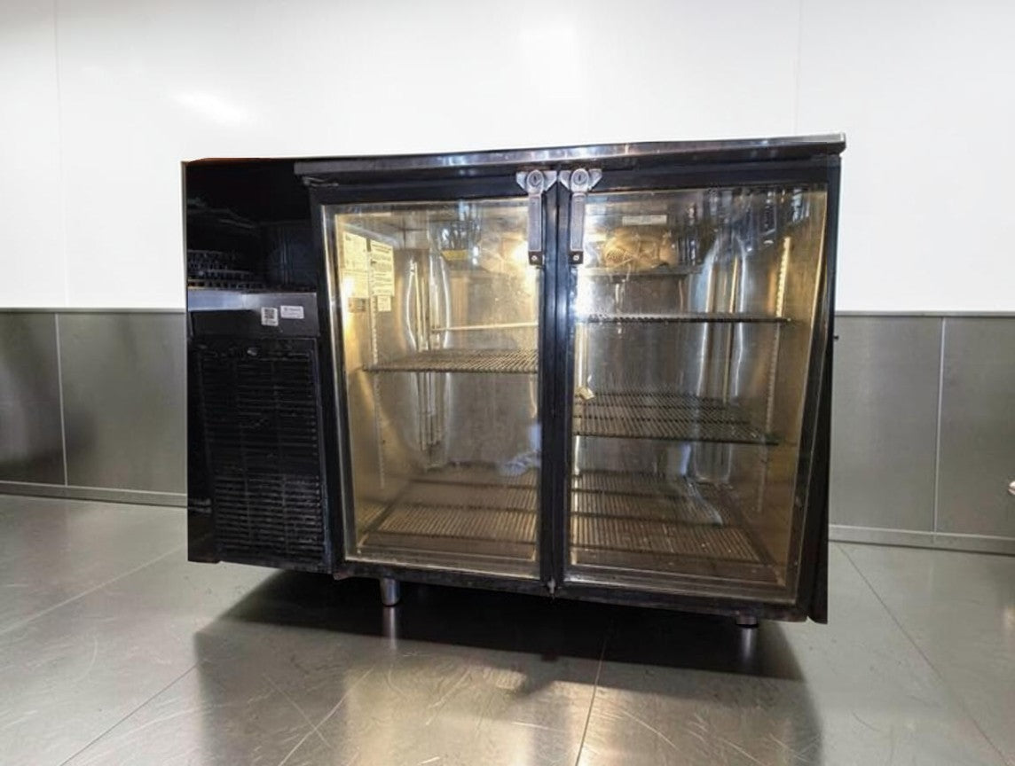 Professionally Maintained Condition – Glastender ND52-L6-GN(LR) – 52" Two Glass Door Back Bar Refrigerator – 115V – NSF & UL Listed – Fully Tested & Operational!
