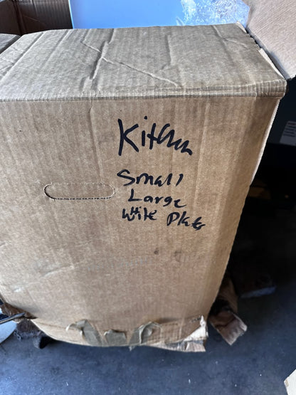 Remarkable Condition – Mixed Commercial Kitchenware Lot – White Serving Plates, Salt Shakers & Frying Pans – One Full Box – Restaurant Supply Bundle!