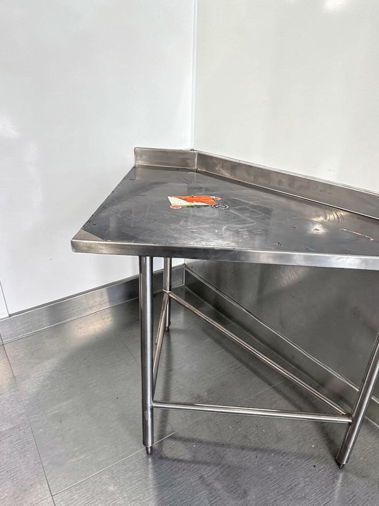 Pristine Condition – Wasserstrom 48" Stainless Steel Commercial Work Table – 3-Sided Backsplash – NSF Certified – Brand New Scratch & Dent – Ready for Immediate Use!