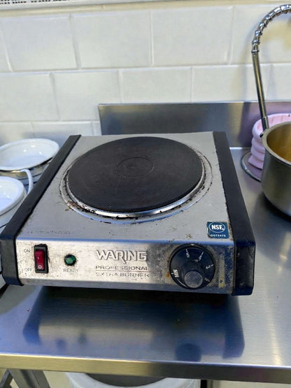 Excellent Condition – Waring WEB300 – Commercial Single Burner Hot Plate – 120V – UL Listed – Fully Tested & Operational!