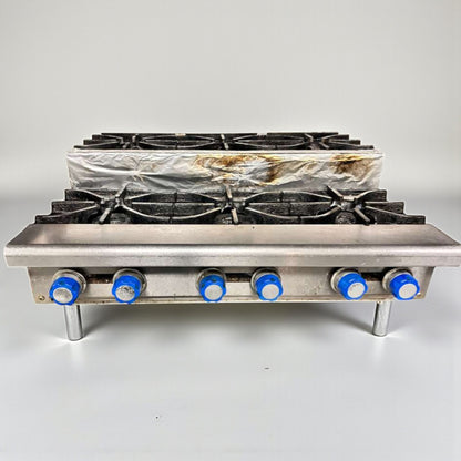 Excellent Condition – Imperial Range IHPA-6-36 – 36” 6-Burner Commercial Countertop Hot Plate – Heavy Duty – Fully Tested & Operational!