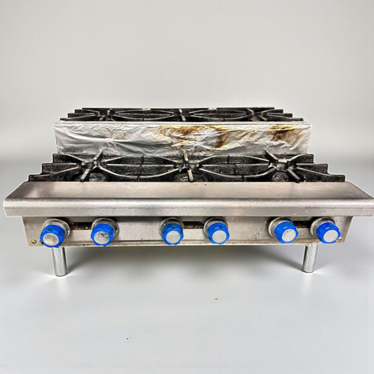 Excellent Condition – Imperial Range IHPA-6-36 – 36” 6-Burner Commercial Countertop Hot Plate – Heavy Duty – Fully Tested & Operational!