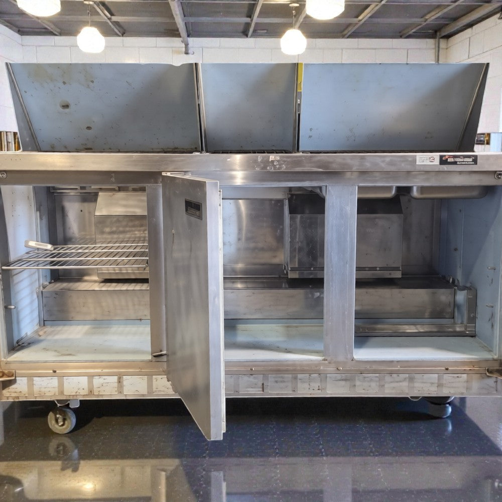 Prime Condition – Commercial Stainless Steel Refrigerated Sandwich Prep Table – 3 Door – Fully Tested & Operational!