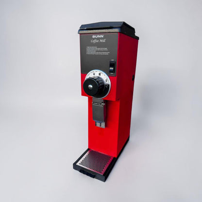 Elite Condition – Bunn G3 HD 22100.0001 3 lb. Bulk Coffee Grinder – Red – Commercial Grade – Fully Tested & Operational!