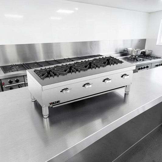 Excellent Condition – Vulcan VCRR36 – 36" Gas 4-Burner Countertop Hot Plate – 80,000 BTU – NSF Certified – Fully Tested & Operational!