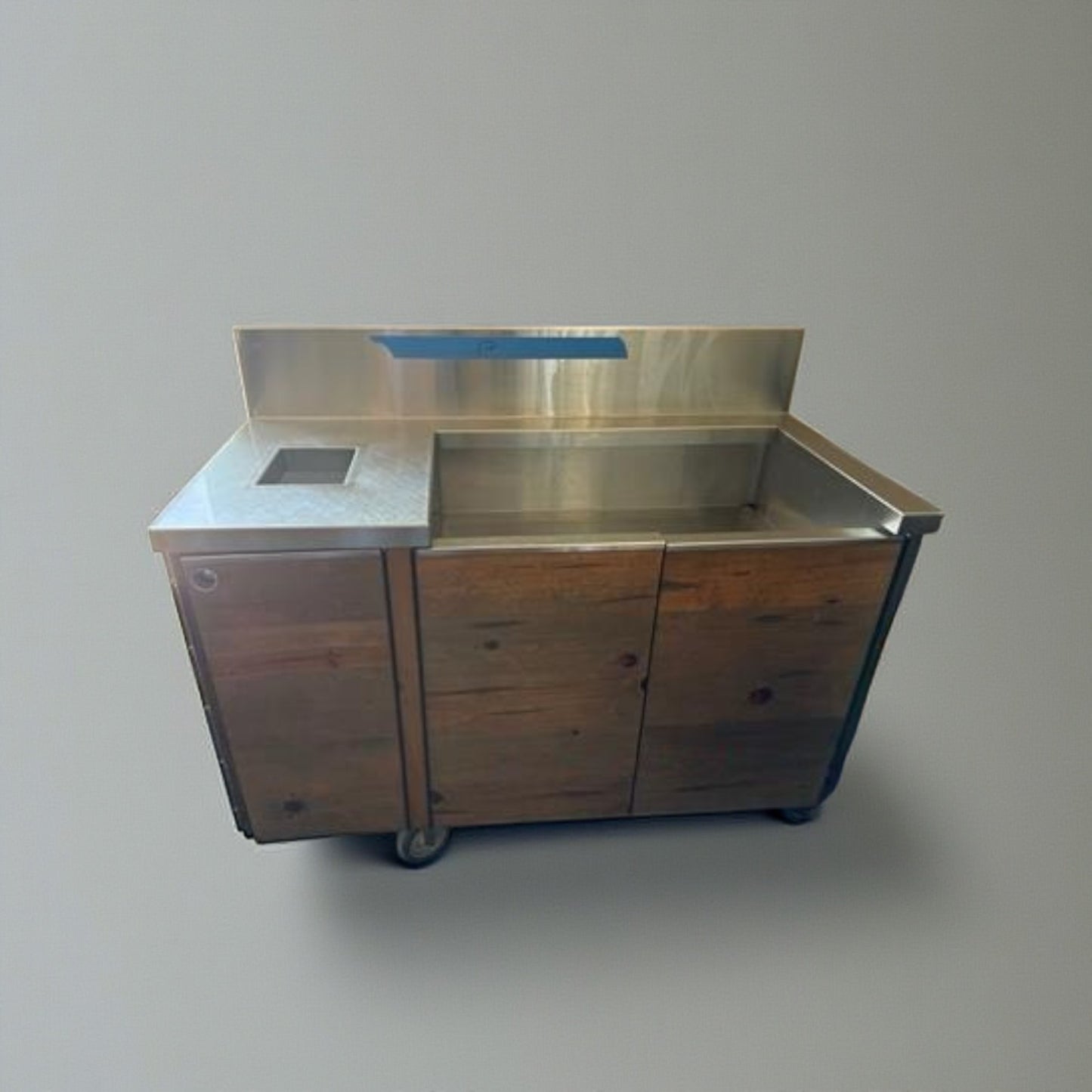 Remarkable Condition – Commercial Dish Bussing Station – 52" x 26" x 42" Stainless Steel Service / Cleanup Station – Mobile Cabinet with Storage – Fully Inspected & Ready for Use!