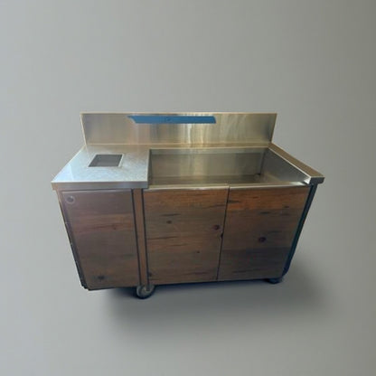 Remarkable Condition – Commercial Dish Bussing Station – 52" x 26" x 42" Stainless Steel Service / Cleanup Station – Mobile Cabinet with Storage – Fully Inspected & Ready for Use!