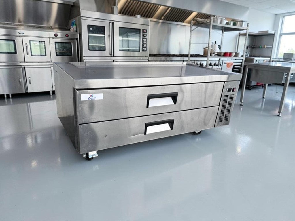 Optimal Condition – Cooler Depot CB60 – 60" Commercial Two-Drawer Refrigerated Chef Base – Heavy-Duty Stainless Steel Top – 115V – NSF-Compliant Design – Fully Tested & Operational!