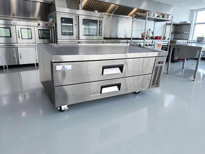 Optimal Condition – Cooler Depot CB60 – 60" Commercial Two-Drawer Refrigerated Chef Base – Heavy-Duty Stainless Steel Top – 115V – NSF-Compliant Design – Fully Tested & Operational!