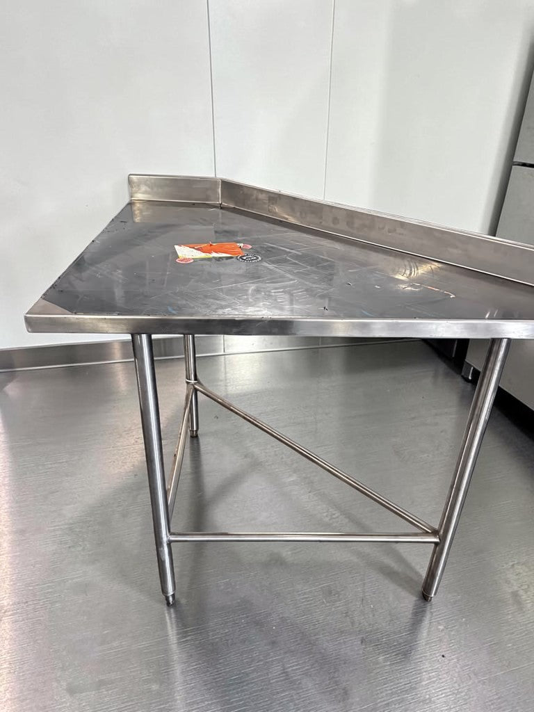 Pristine Condition – Wasserstrom 48" Stainless Steel Commercial Work Table – 3-Sided Backsplash – NSF Certified – Brand New Scratch & Dent – Ready for Immediate Use!
