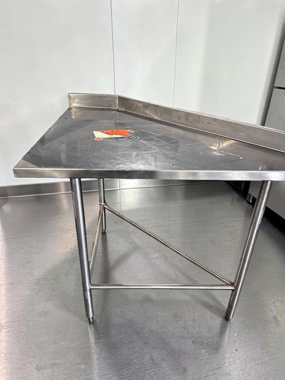 Pristine Condition – Wasserstrom 48" Stainless Steel Commercial Work Table – 3-Sided Backsplash – NSF Certified – Brand New Scratch & Dent – Ready for Immediate Use!