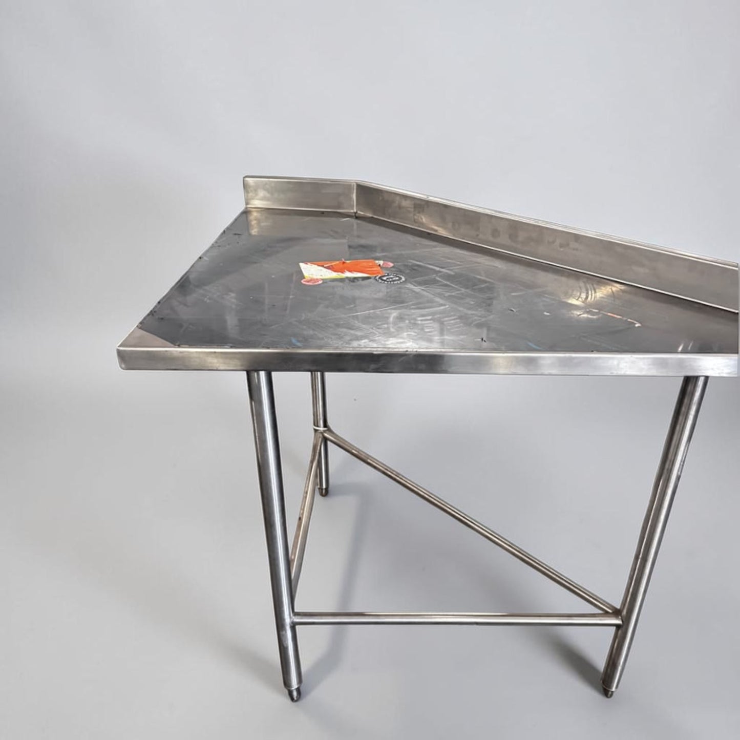 Pristine Condition – Wasserstrom 48" Stainless Steel Commercial Work Table – 3-Sided Backsplash – NSF Certified – Brand New Scratch & Dent – Ready for Immediate Use!