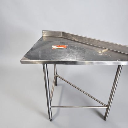 Pristine Condition – Wasserstrom 48" Stainless Steel Commercial Work Table – 3-Sided Backsplash – NSF Certified – Brand New Scratch & Dent – Ready for Immediate Use!