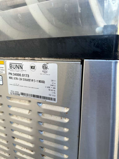 Superior Condition – BUNN ULTRA-2 HP – Twin 3 Gallon Commercial Frozen Beverage / Slush Machine – 120V – Stainless & Black – NSF Listed – Fully Tested & Operational!