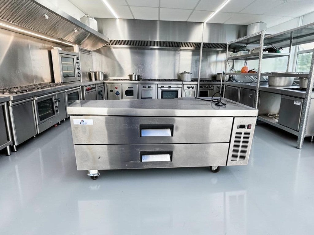Optimal Condition – Cooler Depot CB60 – 60" Commercial Two-Drawer Refrigerated Chef Base – Heavy-Duty Stainless Steel Top – 115V – NSF-Compliant Design – Fully Tested & Operational!