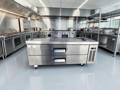 Optimal Condition – Cooler Depot CB60 – 60" Commercial Two-Drawer Refrigerated Chef Base – Heavy-Duty Stainless Steel Top – 115V – NSF-Compliant Design – Fully Tested & Operational!