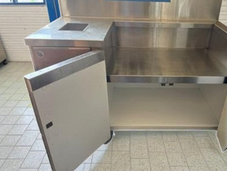 Remarkable Condition – Commercial Dish Bussing Station – 52" x 26" x 42" Stainless Steel Service / Cleanup Station – Mobile Cabinet with Storage – Fully Inspected & Ready for Use!