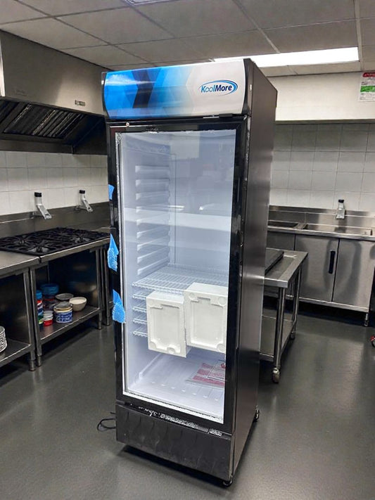 High-Grade Condition – KoolMore MDR-16G-12C – Commercial Glass Door Reach-In Refrigerator – 16 Cu. Ft. – UL & NSF Listed – Fully Tested & Operational!