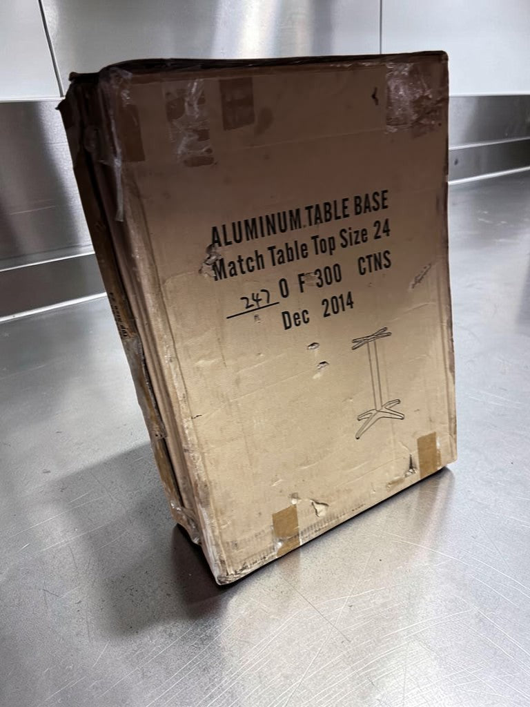 Brand New Condition – Aluminum Restaurant Table Base – Fits 24" Table Top – Commercial Pedestal Dining Table Base – New in Box!