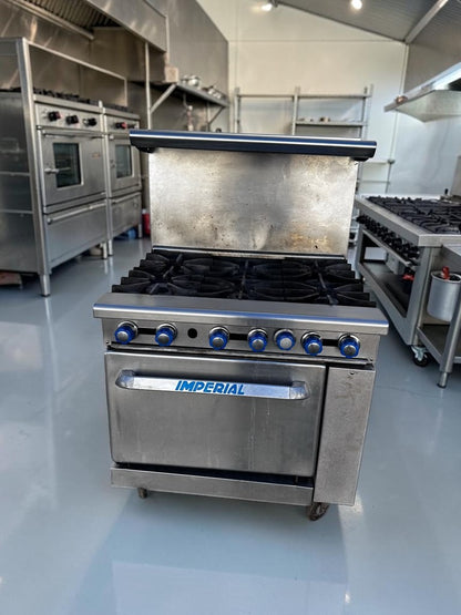 Superior Condition – Imperial IR-6 Pro Series – 36" Commercial 6-Burner Gas Range with Standard Oven – 227,000 BTU – Natural Gas – NSF & CSA Certified – Fully Tested & Operational!