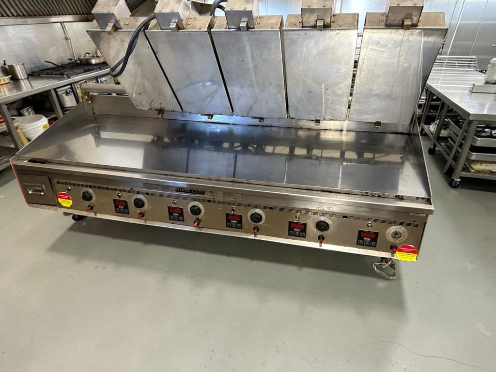 High-Grade Condition – Keating 72x30 MIRACLEAN – 72" Heavy-Duty Commercial Gas Griddle with Top-Side Cooker Attachments – 180,000 BTU – Fully Tested & Operational!