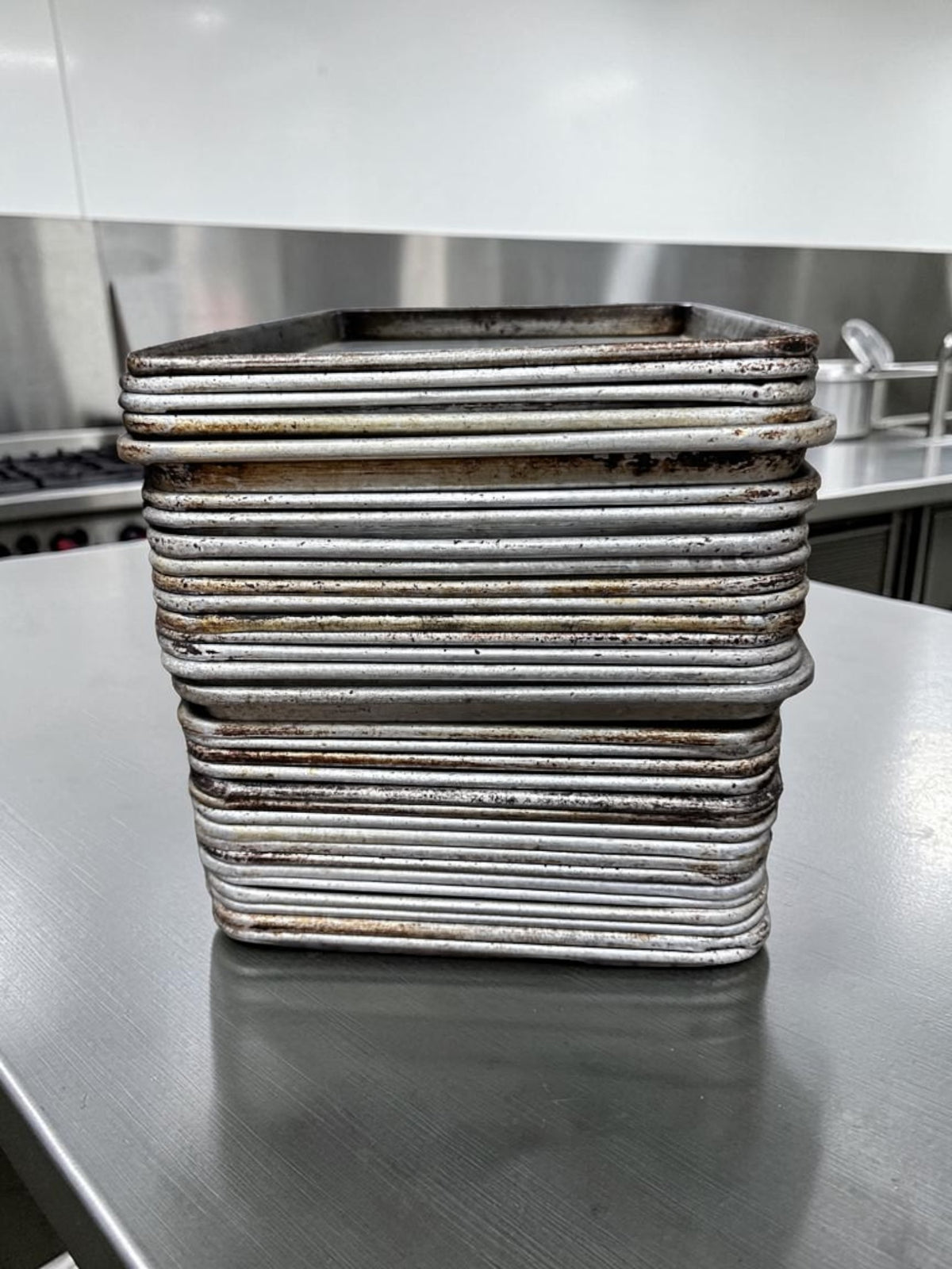 Dependable Condition – 1/2 Size Aluminum Sheet Pans – Commercial Half Size Baking Pans – Quantity 30 – Ready for Commercial Use!