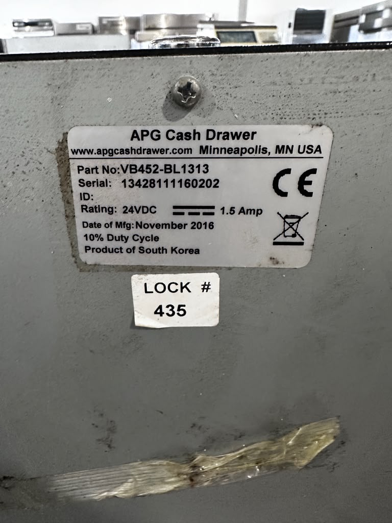 High-Grade Condition – APG Vasario VB452-BL1313 – 13″ Electronic POS Cash Drawer – 24VDC – Fully Tested & Operational!
