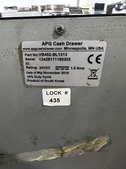 High-Grade Condition – APG Vasario VB452-BL1313 – 13″ Electronic POS Cash Drawer – 24VDC – Fully Tested & Operational!