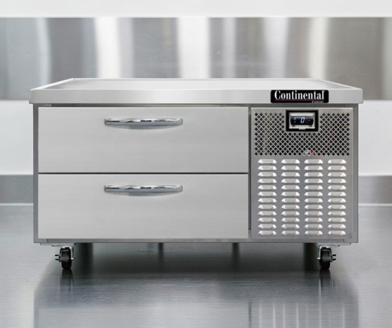 Exceptional Condition – Continental D48GFN Chef Base Freezer – 48 inch Refrigerated Equipment Stand with 2 Drawers – 115V – Commercial Kitchen Line Base – Fully Tested & Operational!