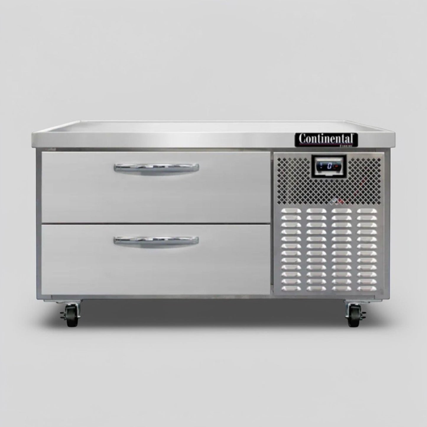 Exceptional Condition – Continental D48GFN Chef Base Freezer – 48 inch Refrigerated Equipment Stand with 2 Drawers – 115V – Commercial Kitchen Line Base – Fully Tested & Operational!