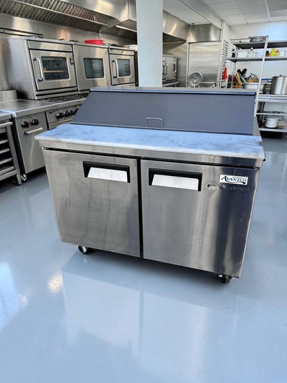 Elite Condition – Avantco APT-48-HC – 47" Commercial Two-Door Refrigerated Sandwich & Salad Prep Table – 12-Pan Capacity – 115V – ETL & NSF Certified – Fully Tested & Operational!