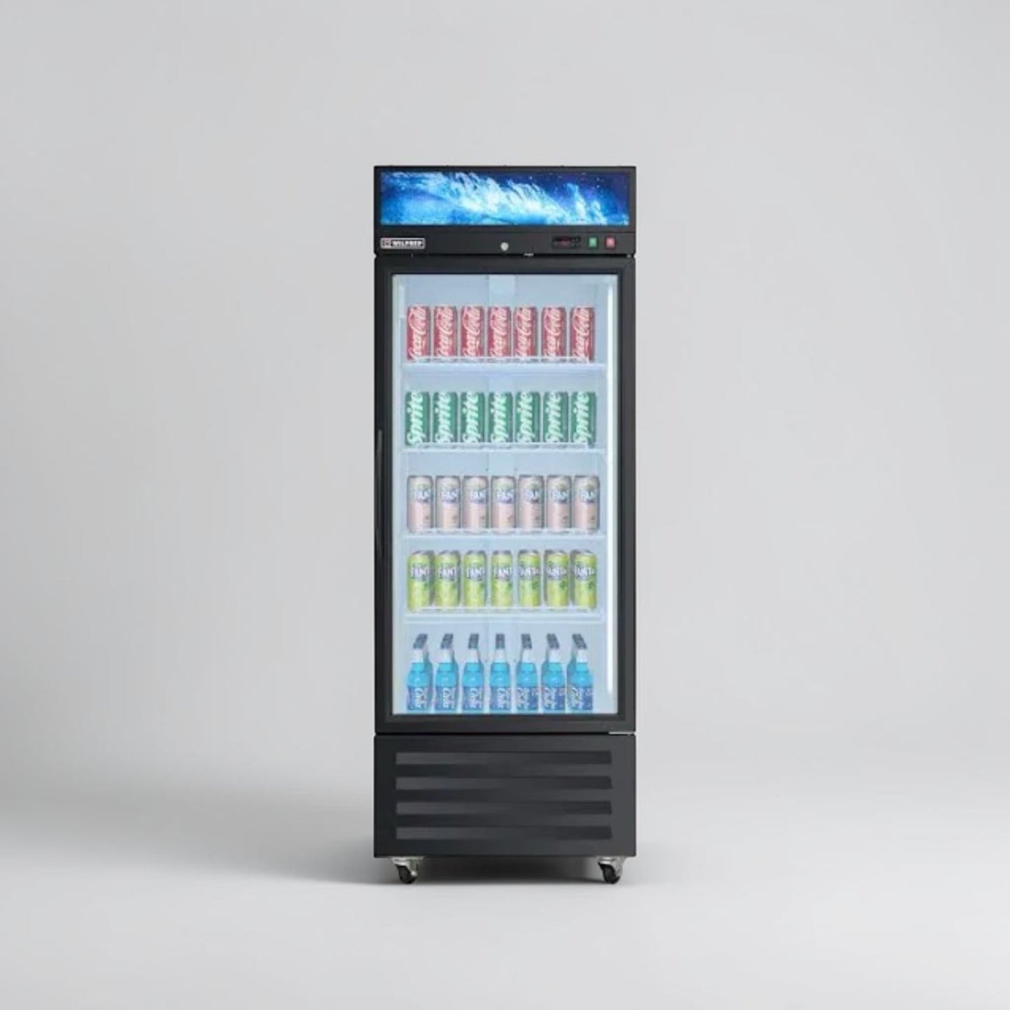 High-Quality Condition – IDW G-12-F334B-HC – 25″ Single Glass Door Merchandiser Cooler – 11.4 Cu. Ft., ENERGY STAR, 115V – Fully Tested & Operational!