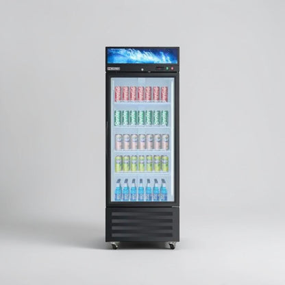High-Quality Condition – IDW G-12-F334B-HC – 25″ Single Glass Door Merchandiser Cooler – 11.4 Cu. Ft., ENERGY STAR, 115V – Fully Tested & Operational!
