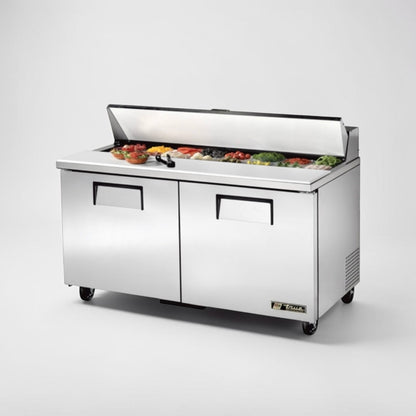 Well-Maintained Condition – True TSSU-60-16 – 60″ Two-Door Refrigerated Sandwich & Salad Prep Table – 16-Pan Capacity – 115V – Fully Tested & Operational!