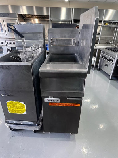 Prime Condition – Frymaster PMJ145SC – 16″ Natural-Gas Floor Fryer – 40–50 lb Oil Capacity – 104,300 BTU – Fully Tested & Operational!