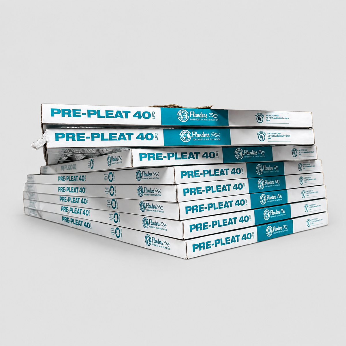 Brand New Condition – AAF Flanders PRE-PLEAT 40 LPD – Commercial MERV 8 Pleated Air Filter – Low Pressure Drop – UL 900 Classified – New Old Stock!