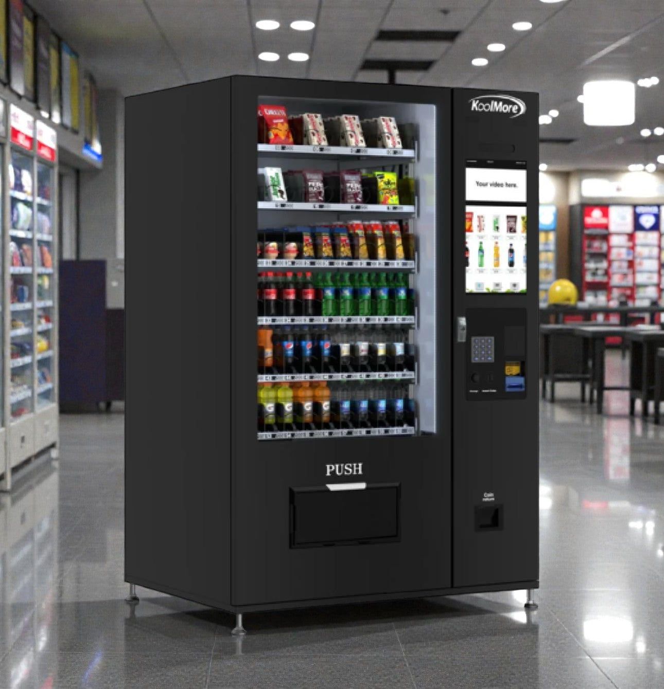 Brand New Condition – KoolMore KoolVend Refrigerated Vending Machine (Scratch & Dent)