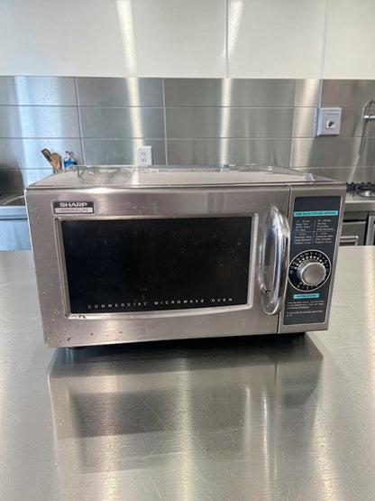 Excellent Condition – Sharp R-21LCFS – Commercial Microwave Oven – 1000W – Stainless Steel – UL Listed – Fully Tested & Operational!