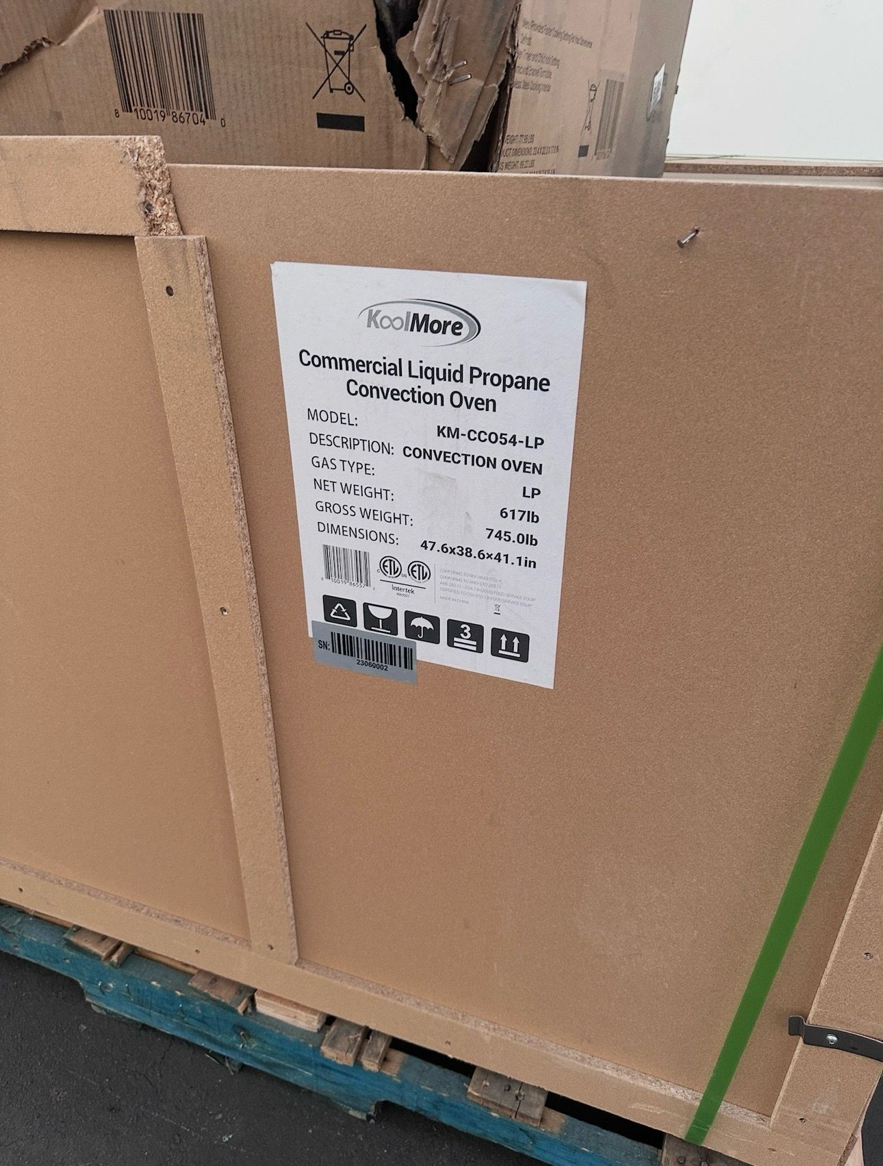 Brand New – Pristine Condition – KoolMore KM-CCO54-LP Commercial Convection Oven – Liquid Propane – Double Deck – Never Used!